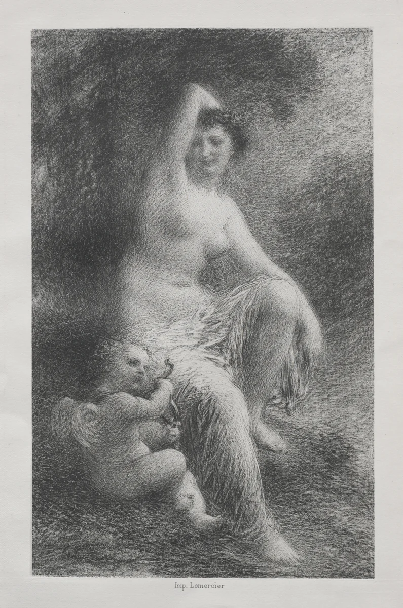 Venus and Cupid by Henri Fantin-Latour, print, 1892