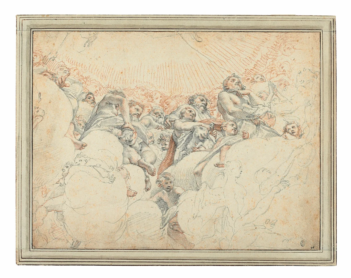 Assumption of the Virgin by Federico Zuccaro Antonio da Correggio, drawing, 1607-1608