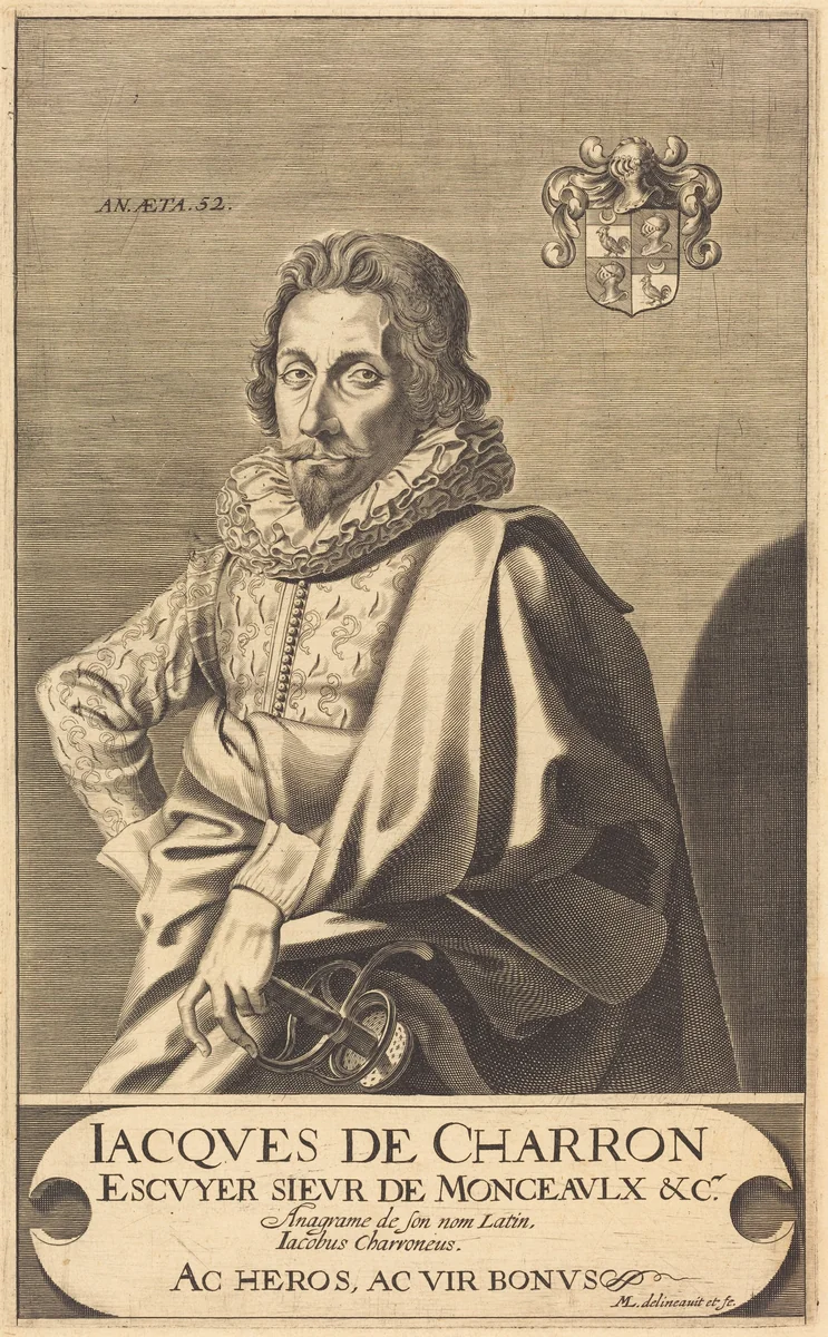 Jacques de Charron by Michel Lasne, print, 1590-1667