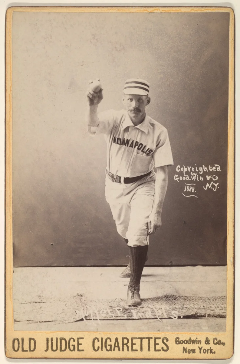 Moffet, Pitcher, Indianapolis, from the series Old Judge Cigarettes by Goodwin & Company, photograph, 1888