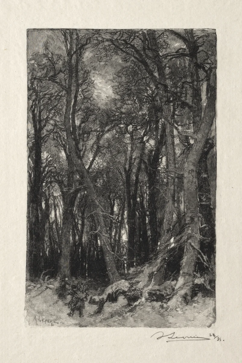 Le Bas Bréau by Auguste Louis Lepère, print, 1887