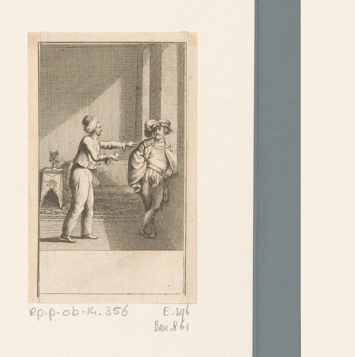 Lodewijk IX krijgt het hart van de Egyptische Sultan aangeboden by Daniel Nikolaus Chodowiecki, print, 1781