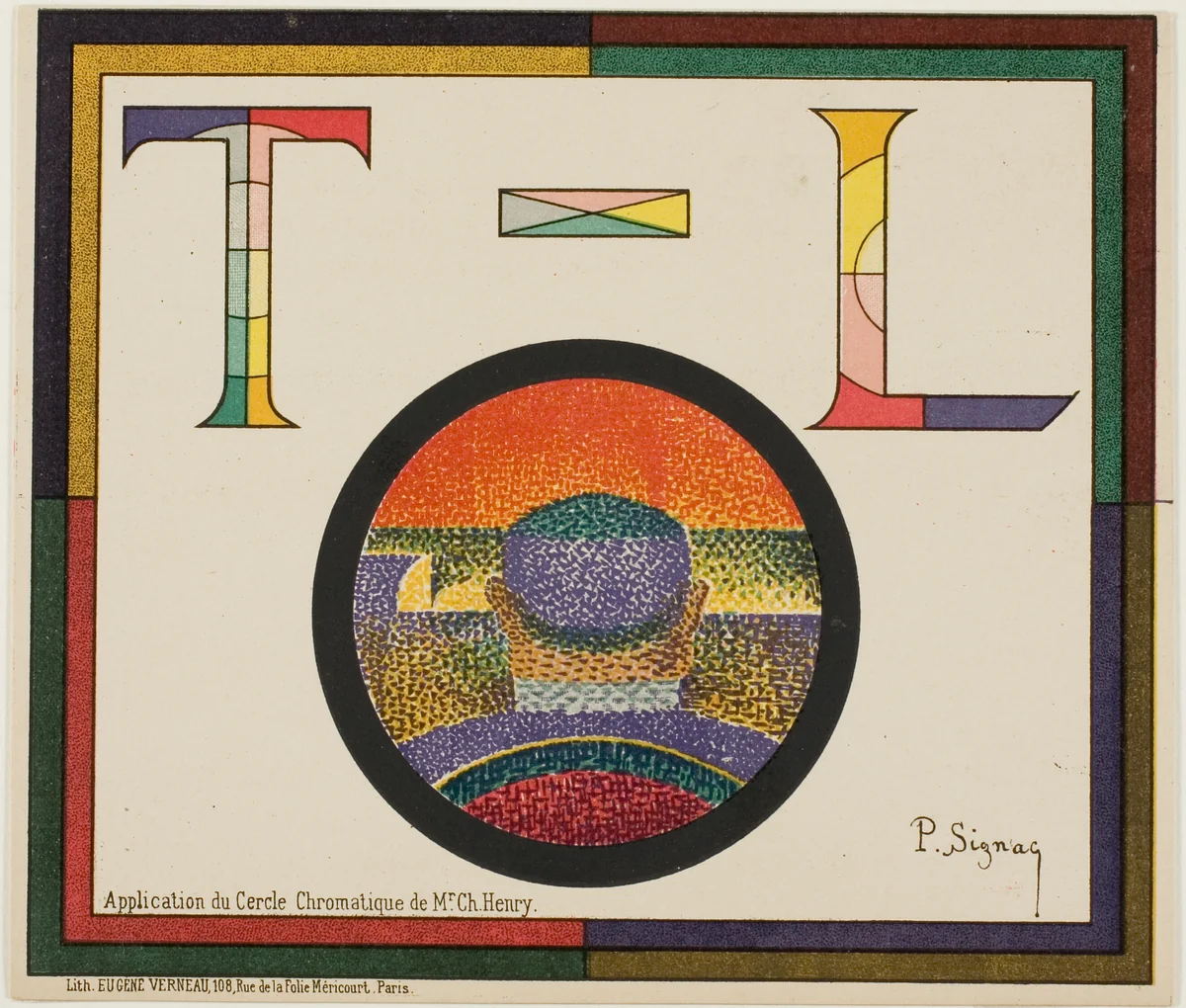 Chromatic Circle by Paul Signac, print, 1888