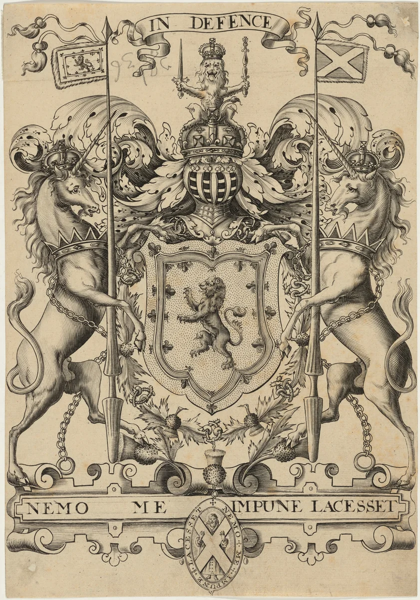 Later Copy of the Arms of Scotland by Unknown 19th Century, print, 1800-1899