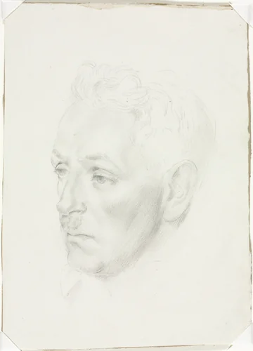 Man's Head by Jean Ulen, drawing, 1920-1926
