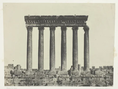 Baalbeck (Héliopolis), Colonnade Du Temple Du Soleil; Syrie by Maxime Du Camp, photograph, 1849-1851