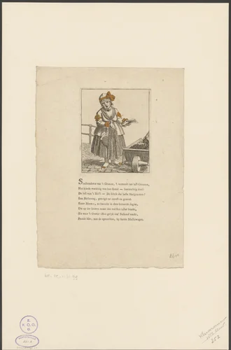 Portret van Kaat Mossel by anonymous, print, 1784-1786