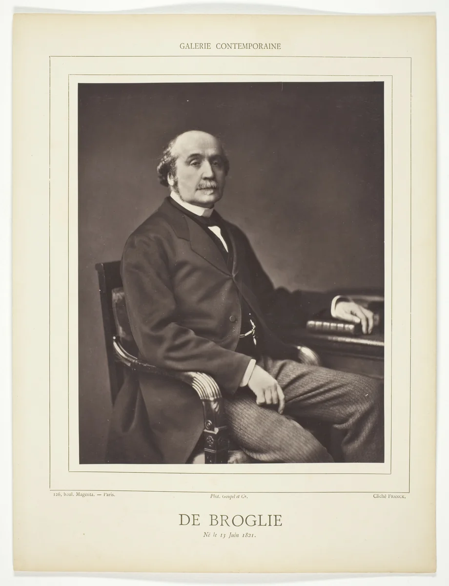 de Broglie by Franck, photograph, 1875-1877