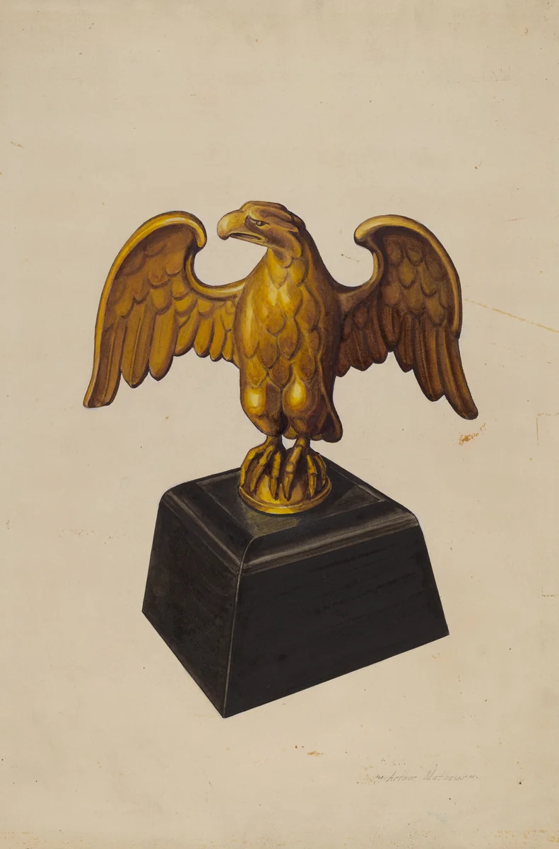 Door Stop: Eagle by Arthur Mathews, index of american design, 1935-1942