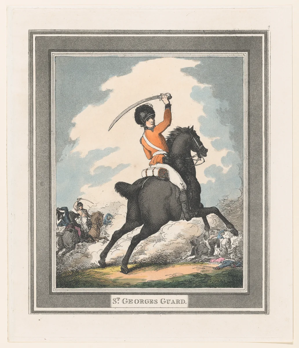St George's Guard by Thomas Rowlandson, print, 1798