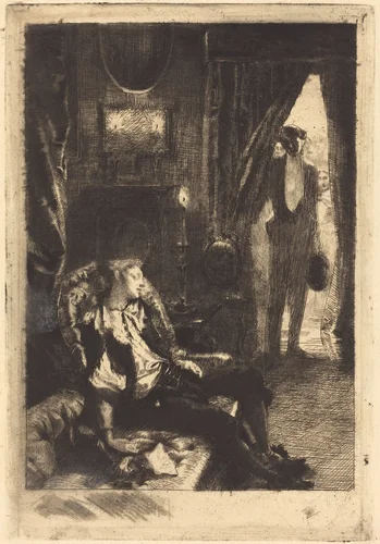 Iza Sleeping (Le Sommeil d'Iza) by Albert Besnard, print, 1885