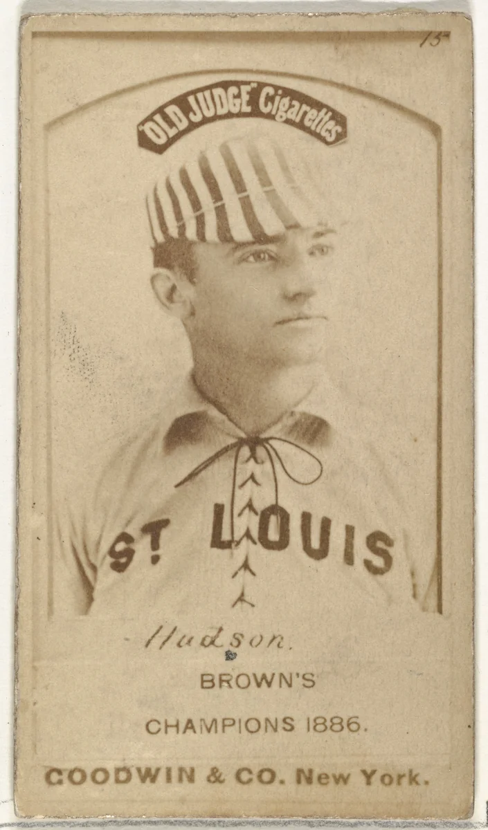 Nathaniel P. "Nat" Hudson, Pitcher, St. Louis Browns, from the Old Judge series (N172) for Old Judge Cigarettes by Goodwin & Company, photograph, 1886