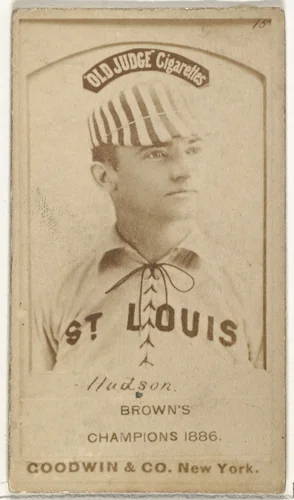 Nathaniel P. "Nat" Hudson, Pitcher, St. Louis Browns, from the Old Judge series (N172) for Old Judge Cigarettes by Goodwin & Company, photograph, 1886