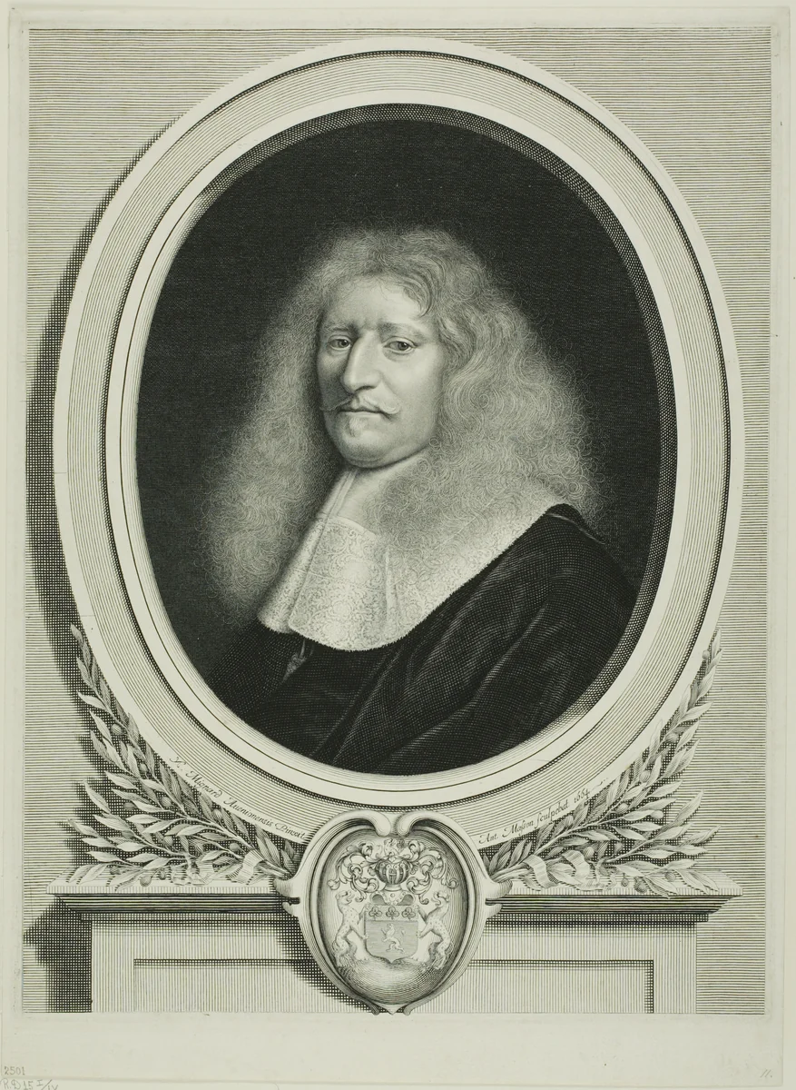 Portrait of Guillaume de Brisacier by Antoine Masson, print, 1664