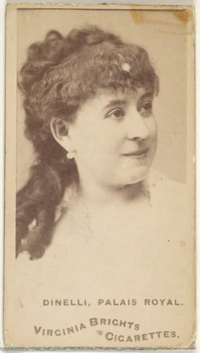 Dinelli, Palais Royal, from the Actors and Actresses series (N45, Type 1) for Virginia Brights Cigarettes by Allen & Ginter, photograph, 1885-1891