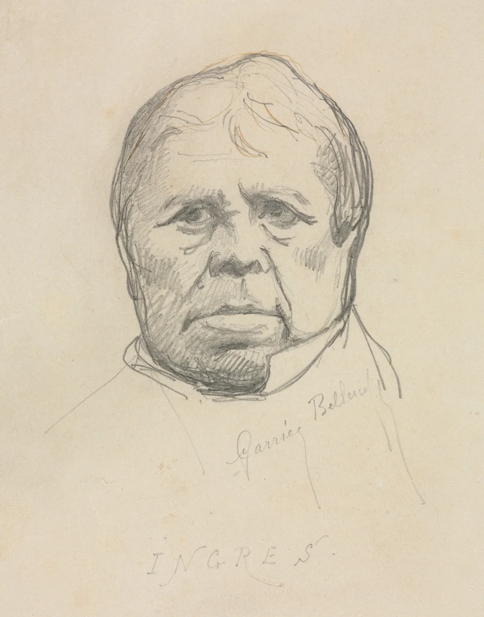 Portrait of Ingres by Albert-Ernest Carrier-Belleuse, drawing, 1840-1867