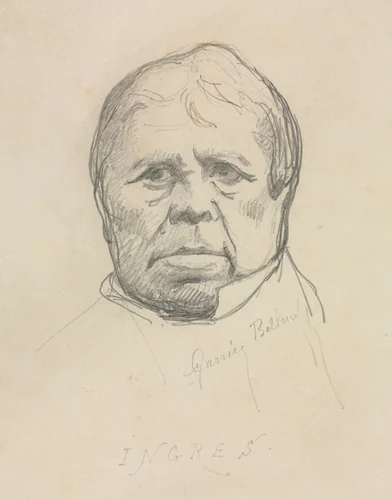 Portrait of Ingres by Albert-Ernest Carrier-Belleuse, drawing, 1840-1867