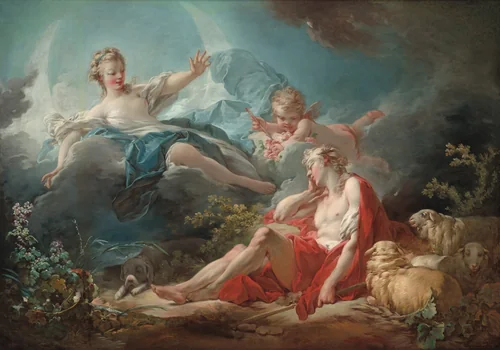 Diana and Endymion by Jean Honoré Fragonard, painting, 1753-1756
