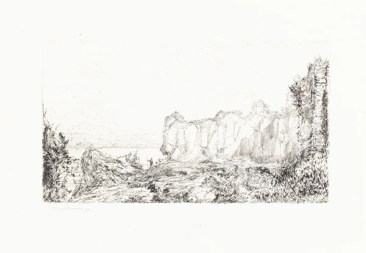 Castellammare by Giberto Borromeo, print, 1870