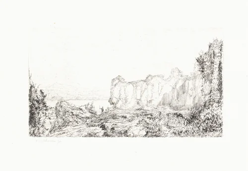 Castellammare by Giberto Borromeo, print, 1870