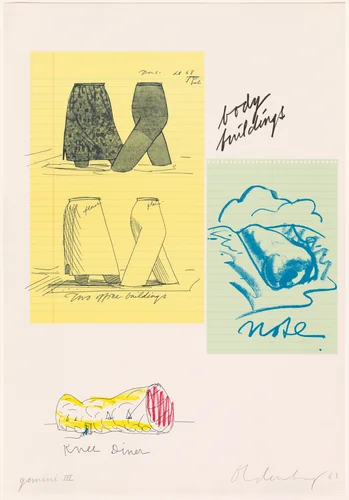 Untitled (Body Buildings) by Claes Oldenburg, portfolio, 1968