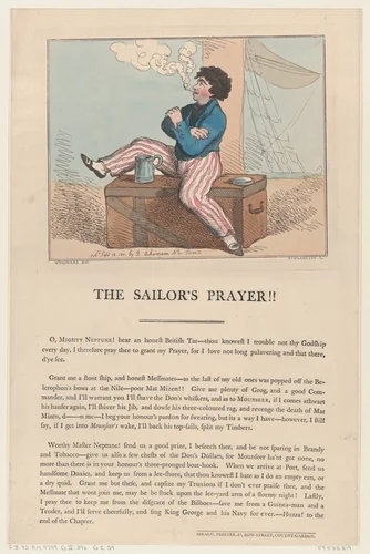 The Sailor's Prayer!! by Thomas Rowlandson, print, 1801