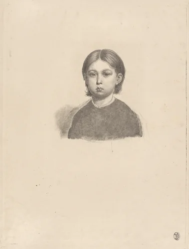 Portrait of a young girl by Luigi Calamatta, print, 1832