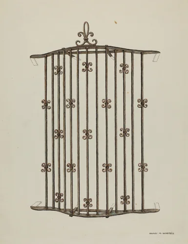 Window Grille by Harry Mann Waddell, index of american design, 1935-1942
