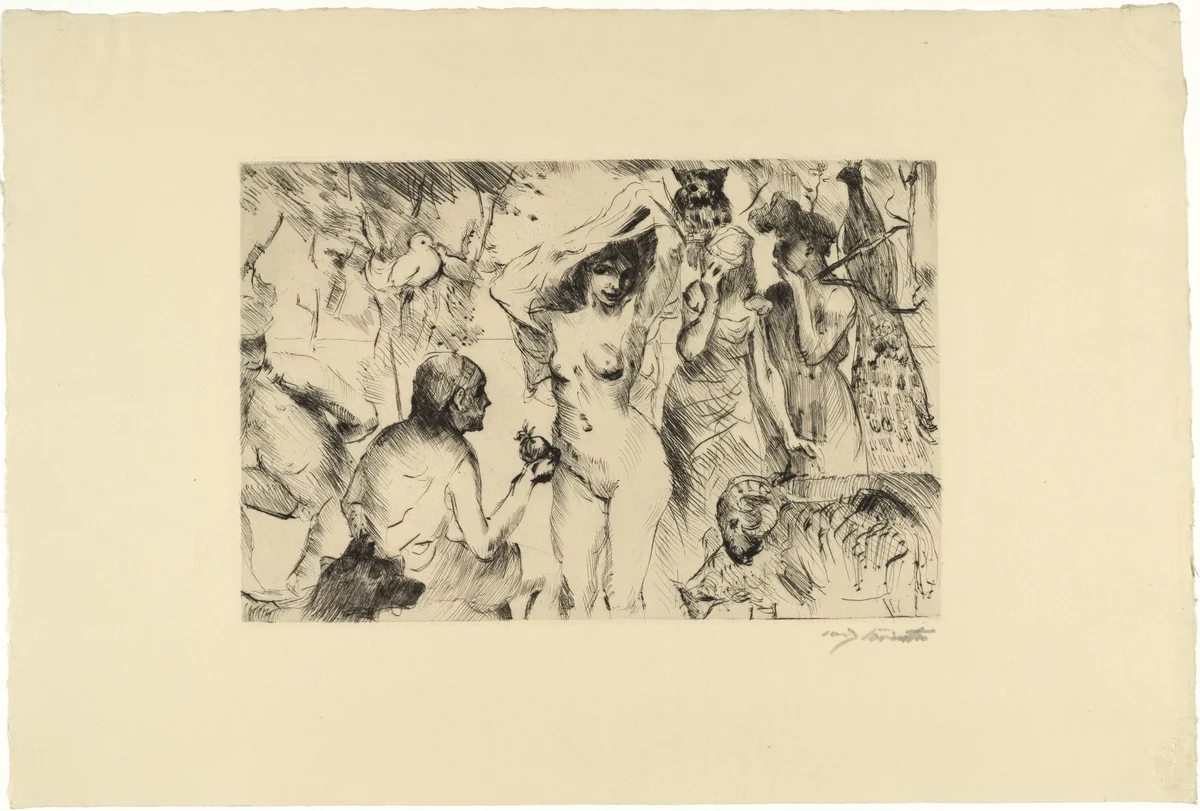 Judgement of Paris (Urteils des Paris) from Classical Legends (Antike Legenden) by Lovis Corinth, print, 1919