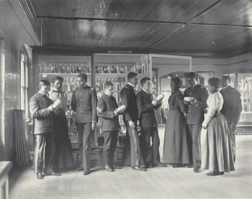 Agriculture - Studying commercial plant foods by Frances Benjamin Johnston, photograph, 1899