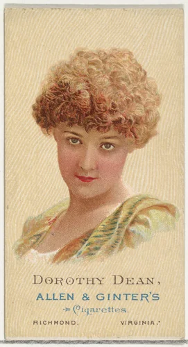 Dorothy Dean, from World's Beauties, Series 2 (N27) for Allen & Ginter Cigarettes by Allen & Ginter, print, 1888
