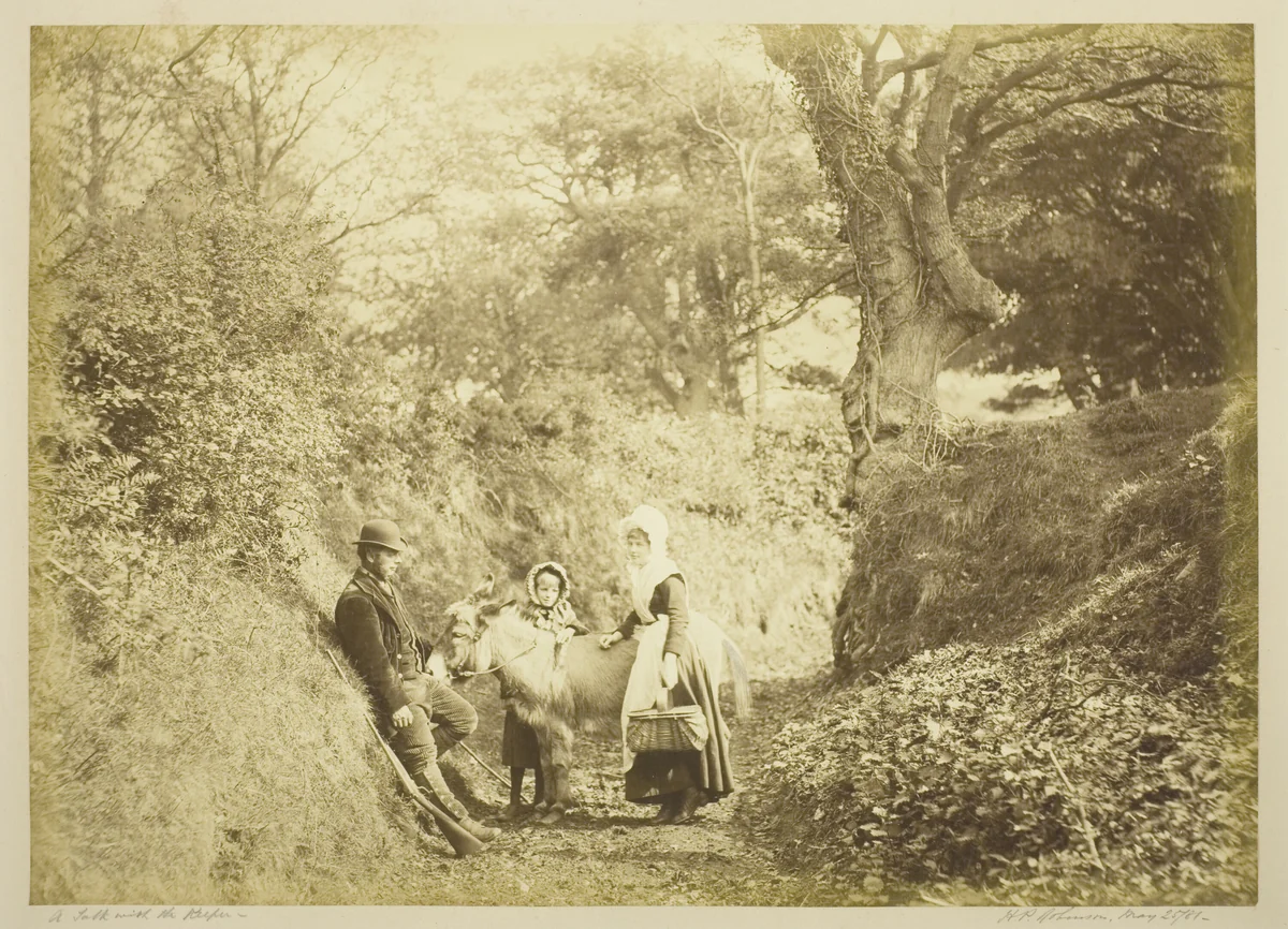 A Talk with the Keeper by Henry Peach Robinson, photograph, 1881