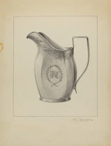 Silver Creamer by Leo Drozdoff, index of american design, 1936