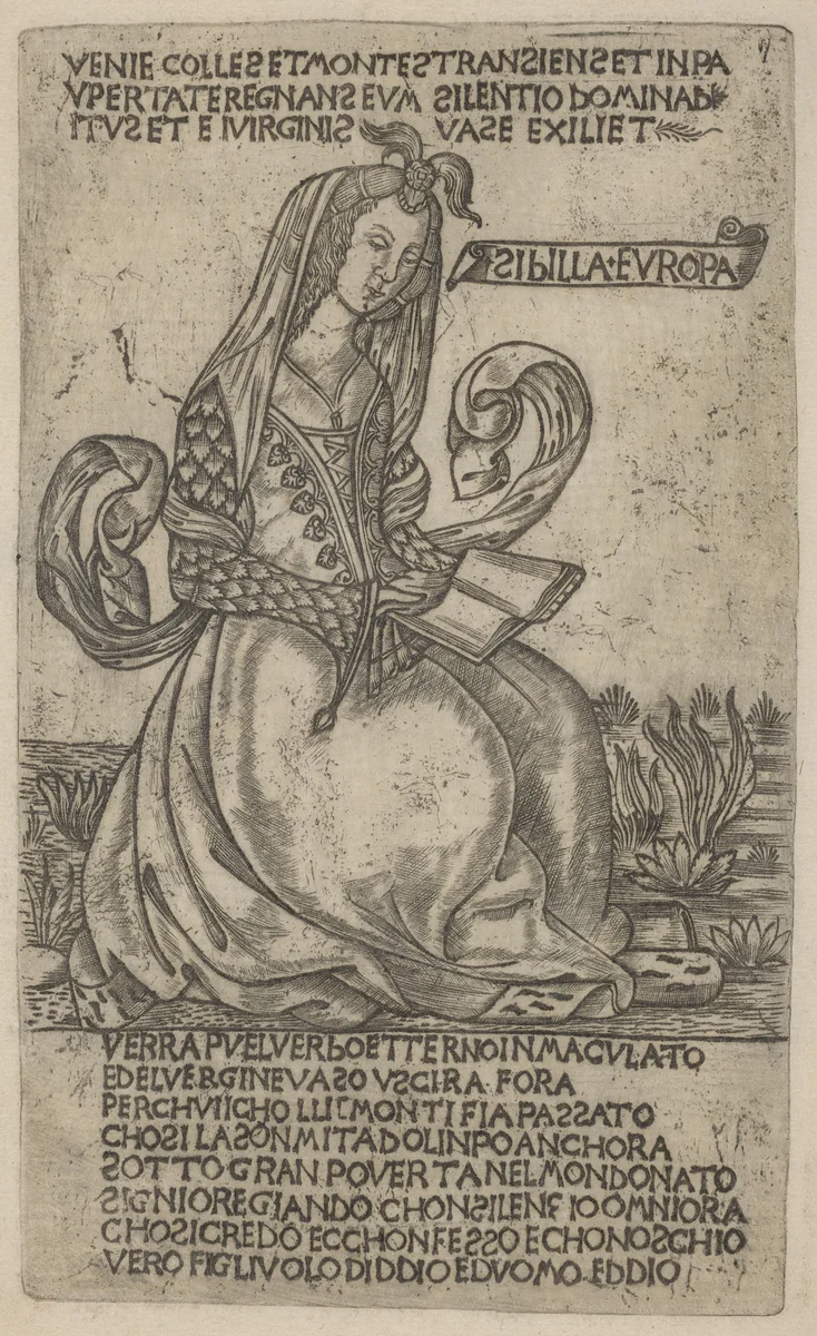 European Sibyl by Baccio Baldini, print, 1400-1449
