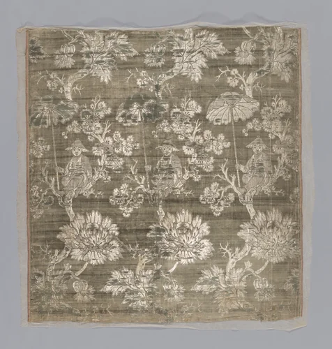 Panel (Dress Fabric) by China or France, textile, 1725-1775