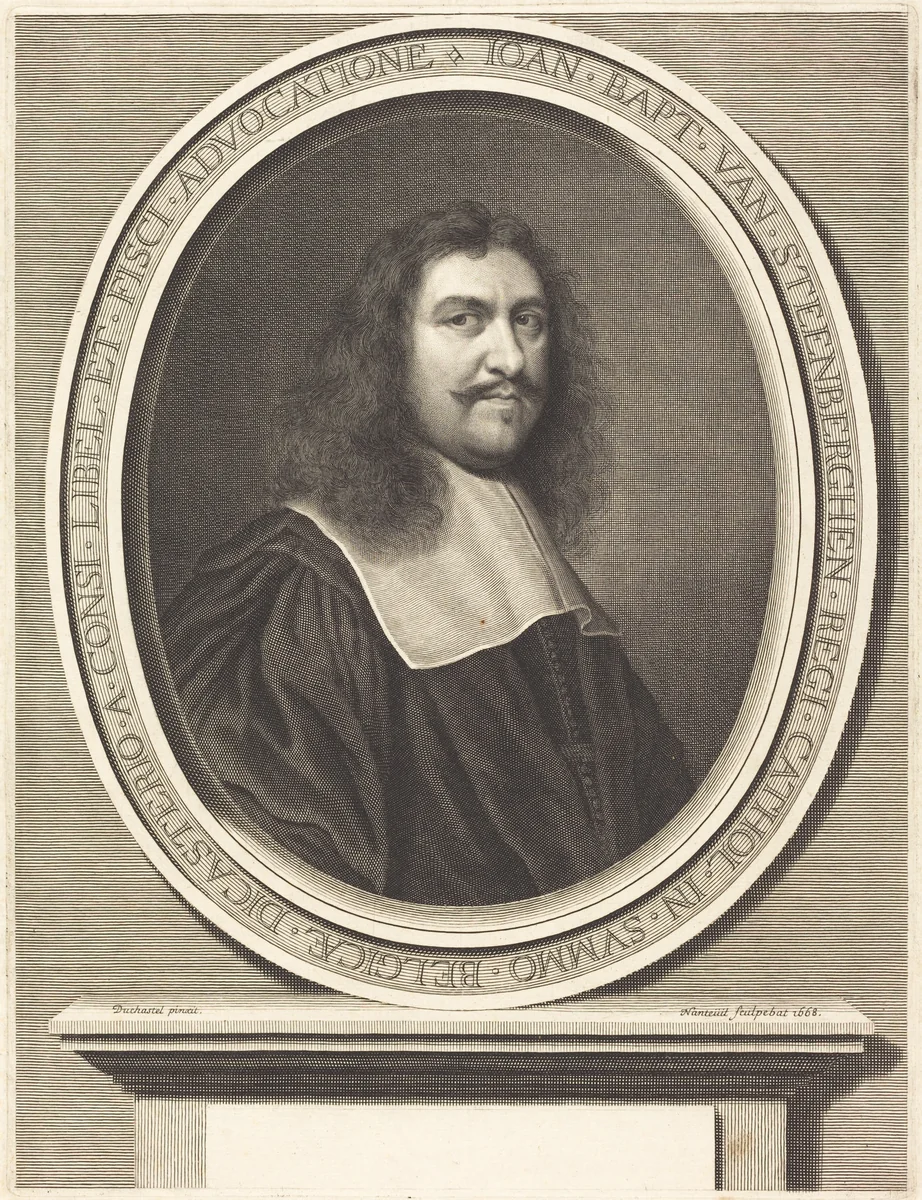 Jean-Baptiste van Steenberghen by Robert Nanteuil; François Duchatel, print, 1668