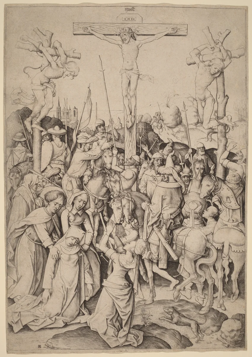 The Mount of Calvary by Master I.A.M., print, 1480