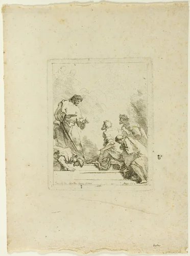 Institution of the Eucharist by Jean Honoré Fragonard, print, 1764