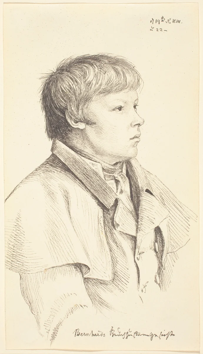 Bernhard's Whooping Cough Face by Gerhard Wilhelm von Reutern, drawing, 1824-1829