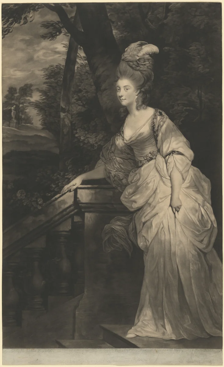 Georgiana (Spencer), Duchess of Devonshire by Valentine Green
Sir Joshua Reynolds, print, 1780