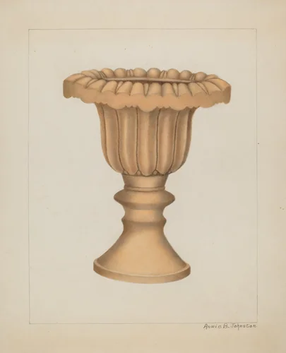 Pottery Vase by Annie B. Johnston, index of american design, 1938