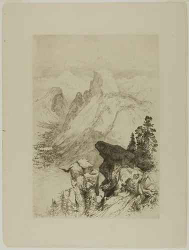 Half-Dome, View from Moran Point by Thomas Moran, print, 1887