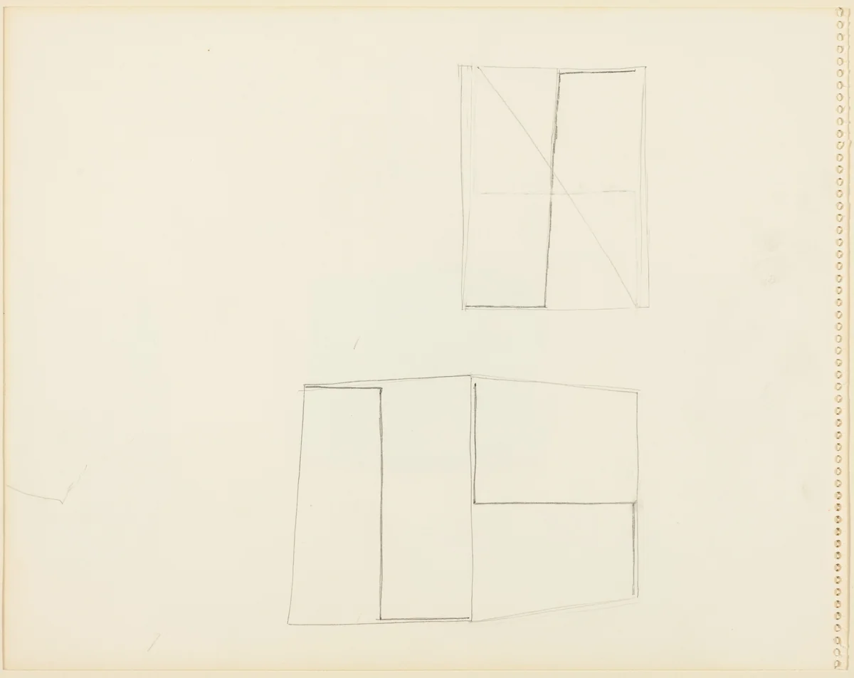 Untitled (verso) by Robert Mangold, drawing, 1979