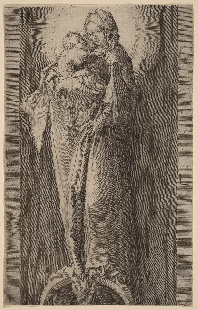 The Virgin in the Niche by Lucas van Leyden, print, 1518