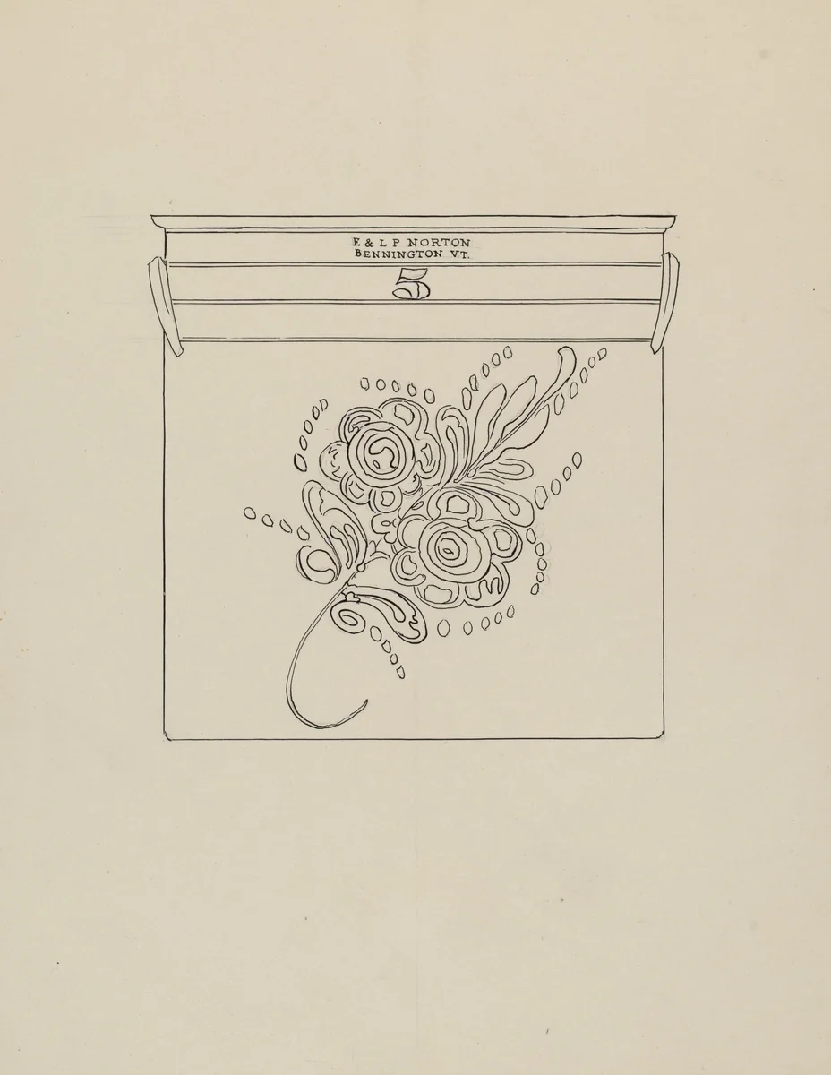 Crock by Isadore Goldberg, index of american design, 1940
