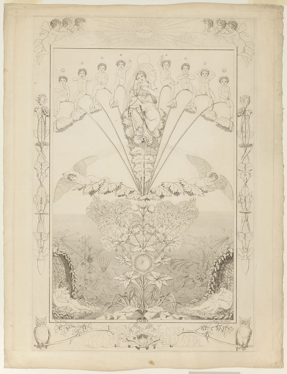 Night by Phillip Otto Runge, print, 1803-1805