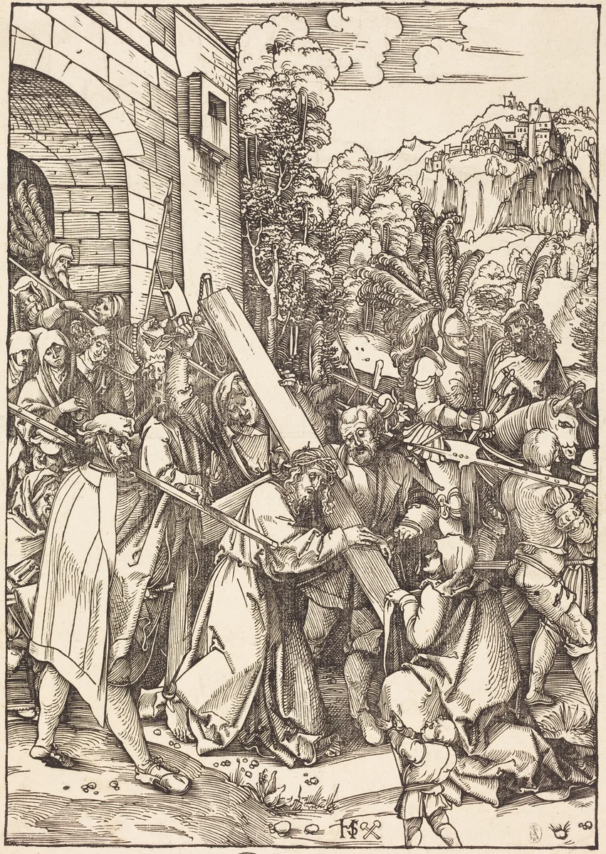 Christ Bearing the Cross by Hans Leonard Schäufelein, print, 1480-1540