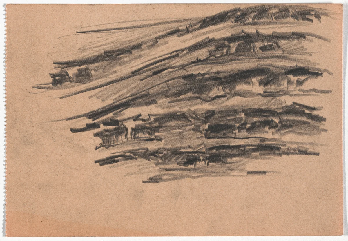 Unidentified façade sketch by Hans Poelzig, architecture, 1919