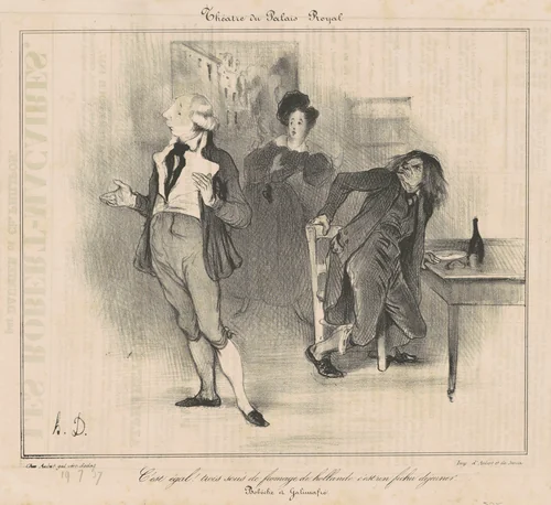 Théatre de palais royal... by Honoré Daumier, print, 1837