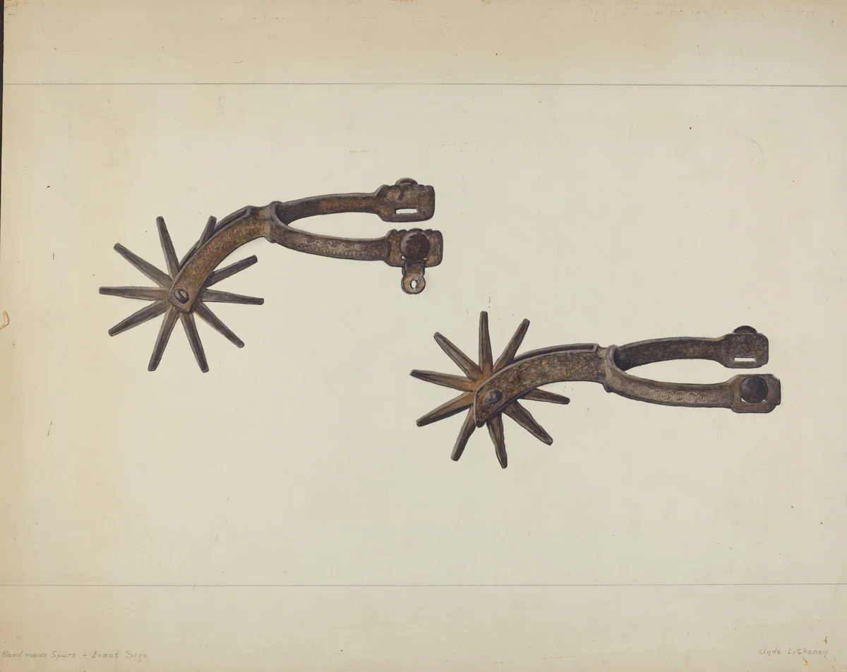 Spurs by Clyde L. Cheney, index of american design, 1937